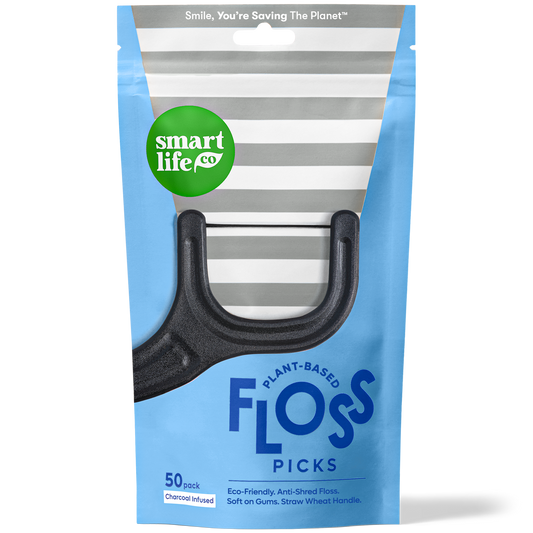 biodegradable floss picks charcoal