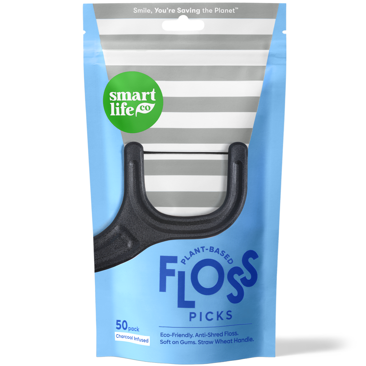 biodegradable floss picks charcoal