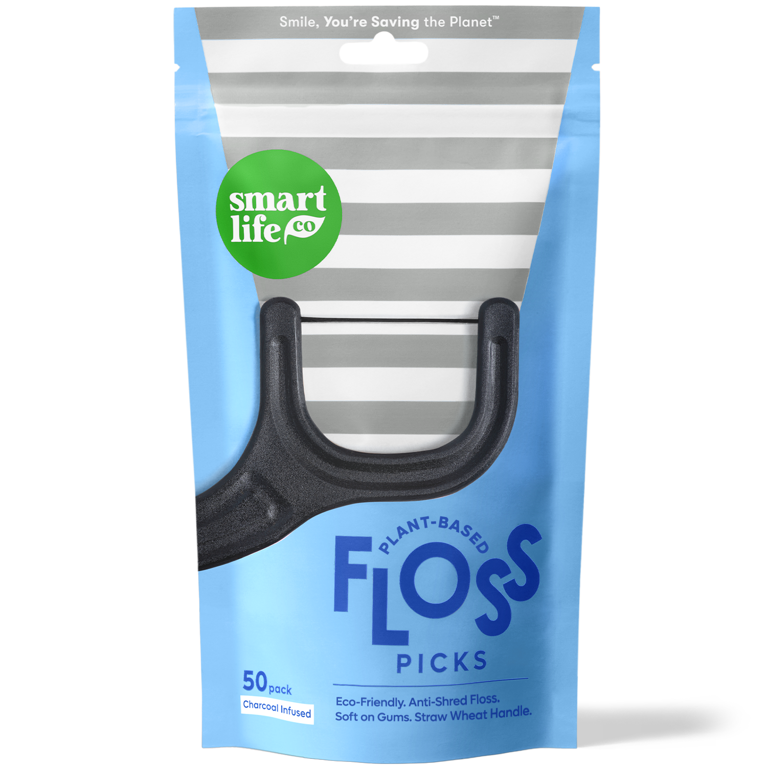 biodegradable floss picks charcoal