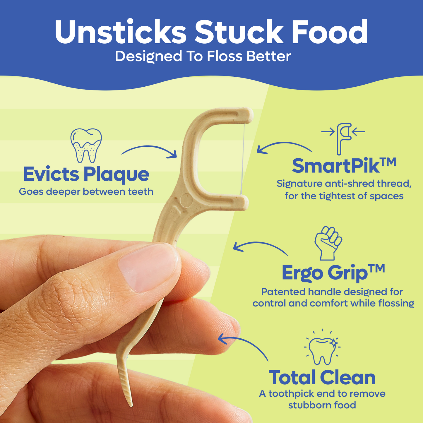 biodegradable floss picks mint